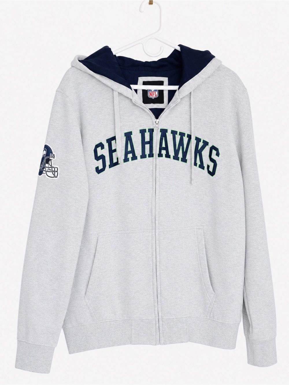 Men’s Seattle Seahawks NFL lined Hoodie Sweatshirt with Hawks logo XL